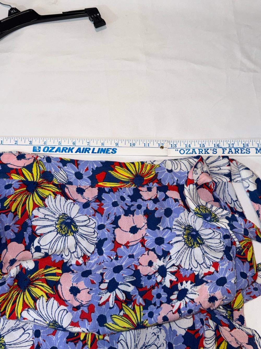 Maeve Blue Floral Asymmetrical Wrap Skirt - Picture 8 of 9